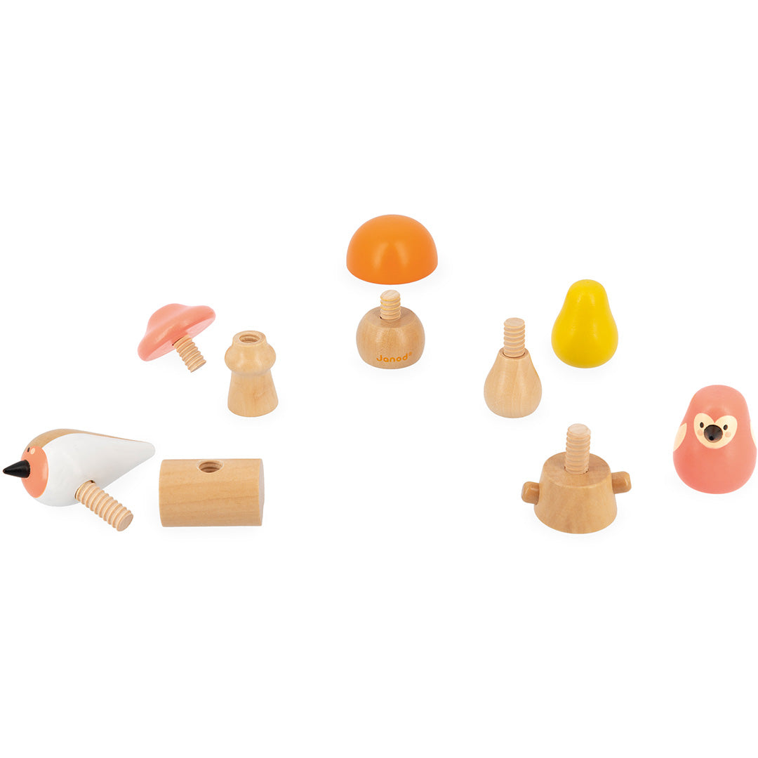 janod wwf ik leer schroeven - vogels en paddenstoelen | 11.8643 | 3