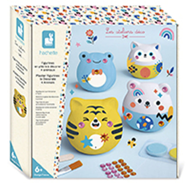 janod atelier verfset - 4 gipsdieren | 11.9211 | 4