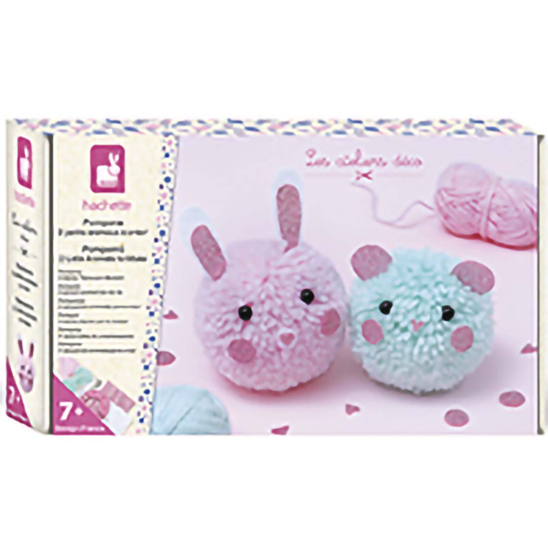 janod knutselset atelier deco - pompons maken - dieren | 11.9033 | 1