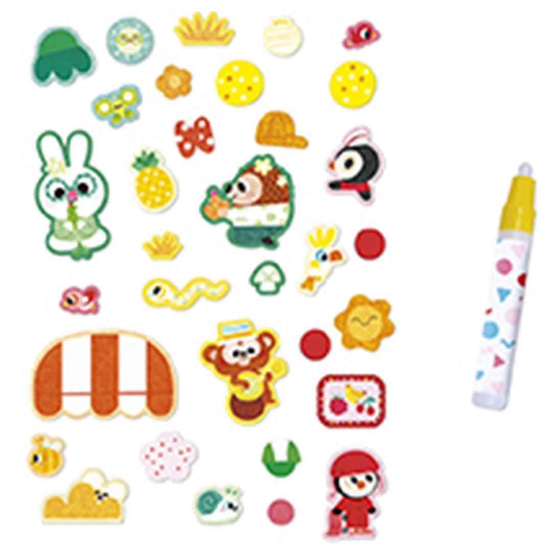 janod magische kleurplaten en viltfiguren | 11.9212 | 4