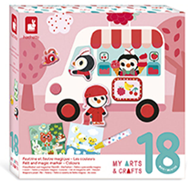 janod magische kleurplaten en viltfiguren | 11.9212 | 7