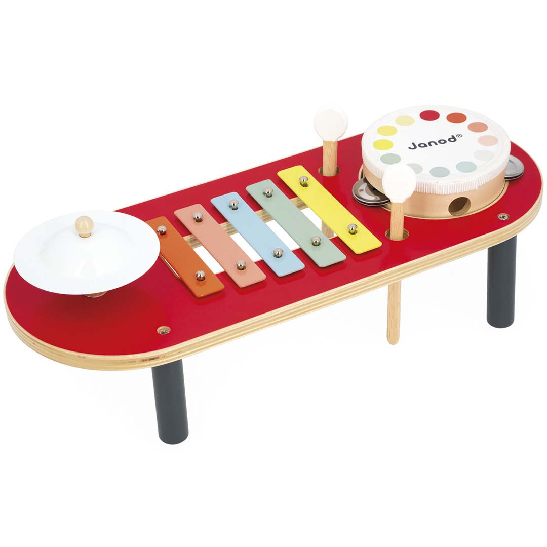 janod muziektafel confetti - rood | 11.7681 | 3