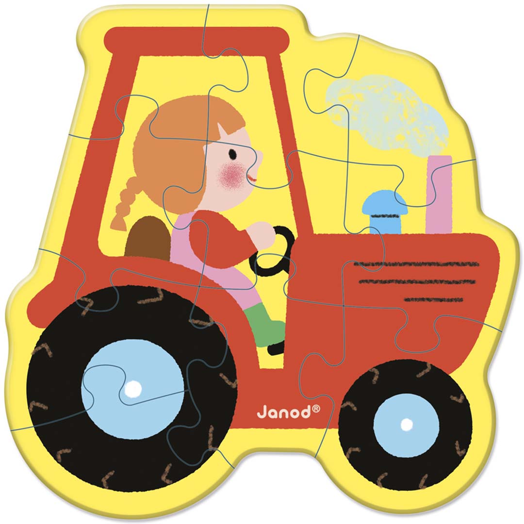 janod puzzel 5 formaten - boerderij - 2,4,6,8,10 st | 11.2487 | 3