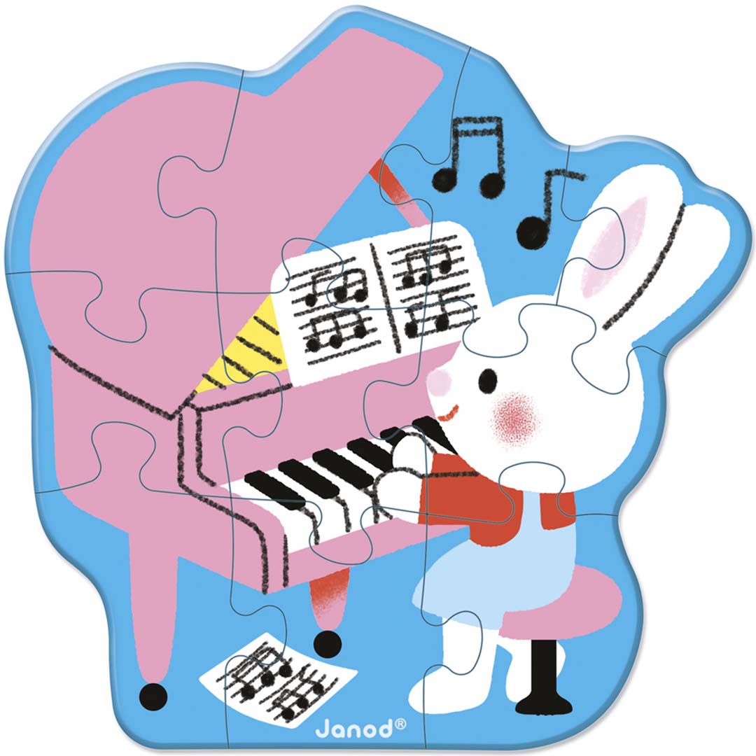 janod puzzel 5 formaten - muziek - 2,4,6,8,10 st | 11.2488 | 5