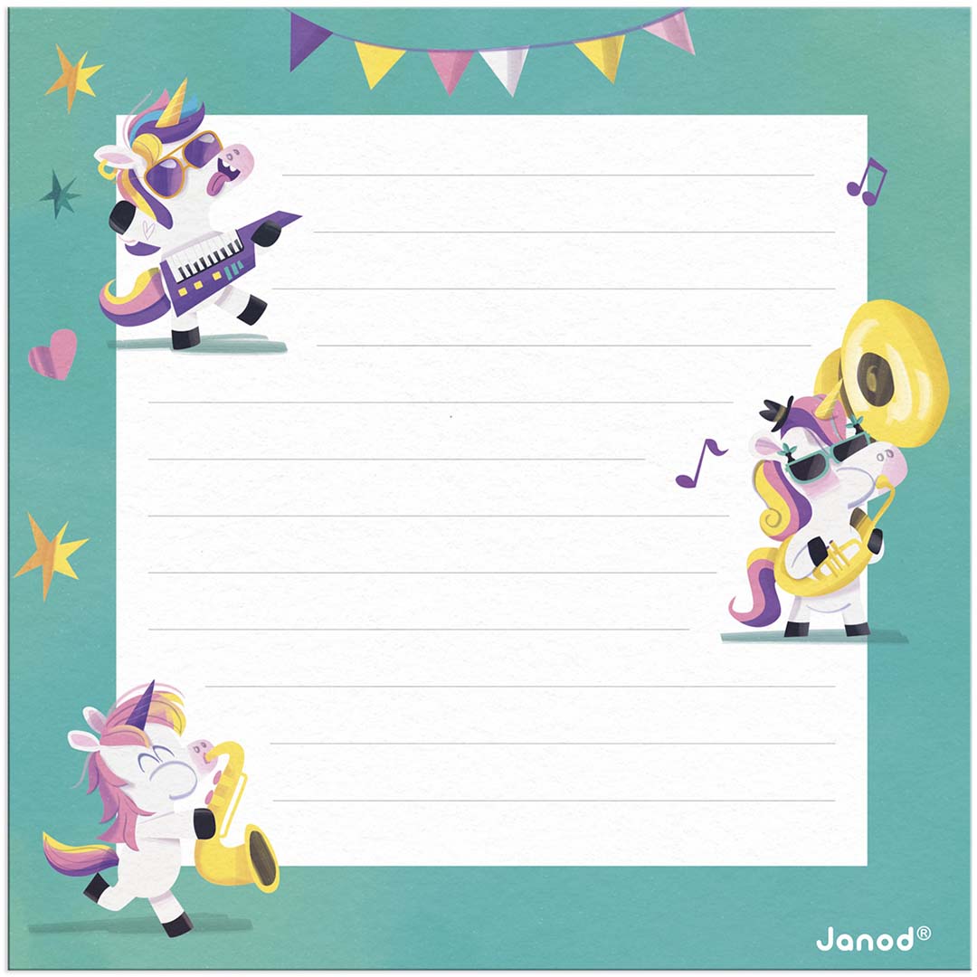 janod puzzelkaart - eenhoorn feest | 11.2400 | 3