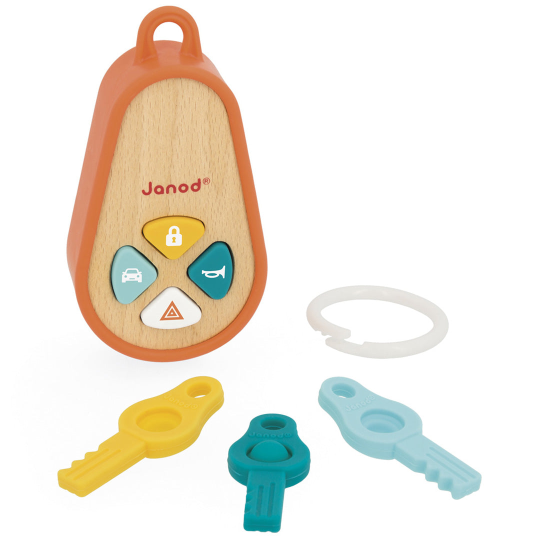 janod activiteitenspeeltje sleutelhanger met geluid | JANO5320 |  3