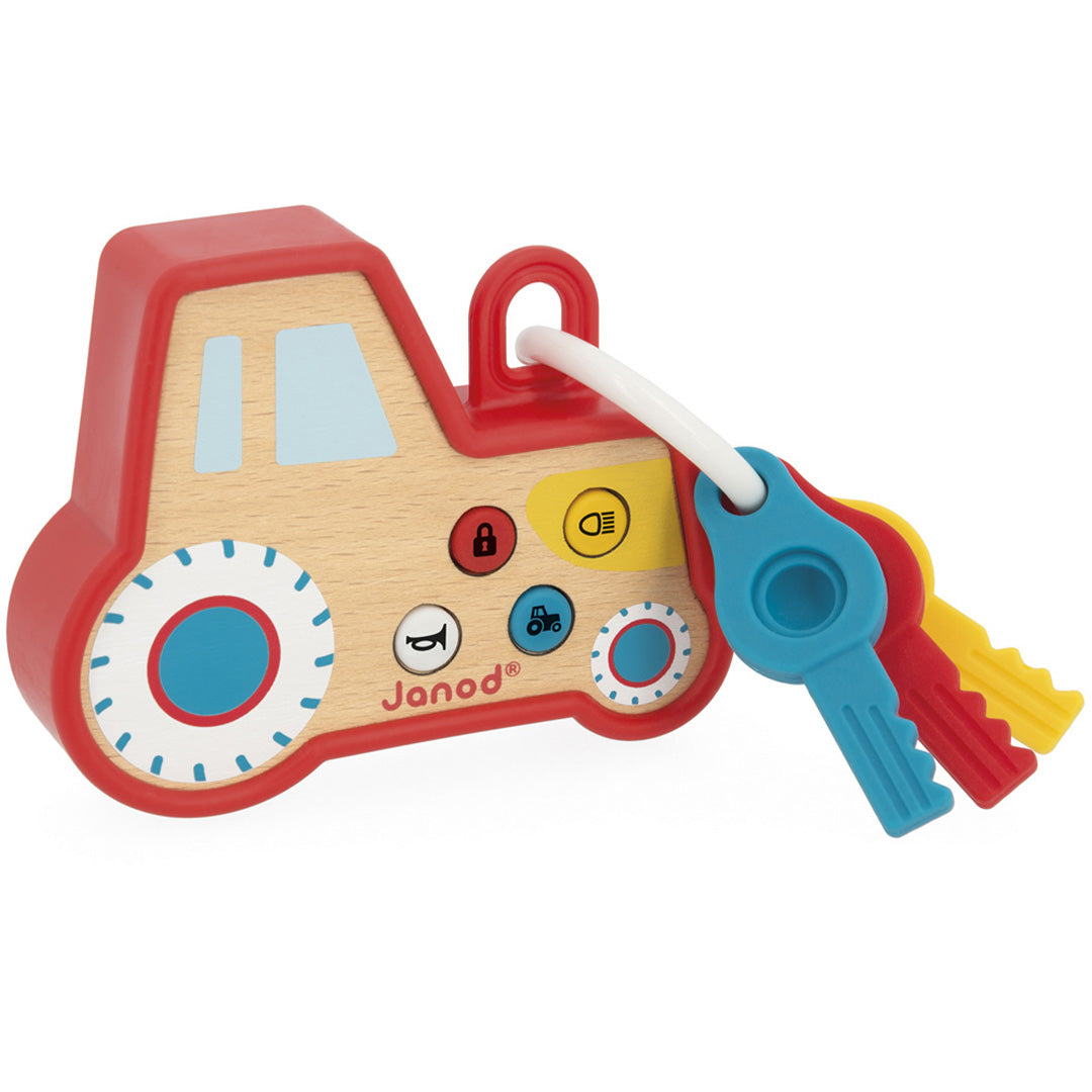 janod activiteitenspeeltje sleutelhanger met geluid en licht tractor | JANO3331 |  4