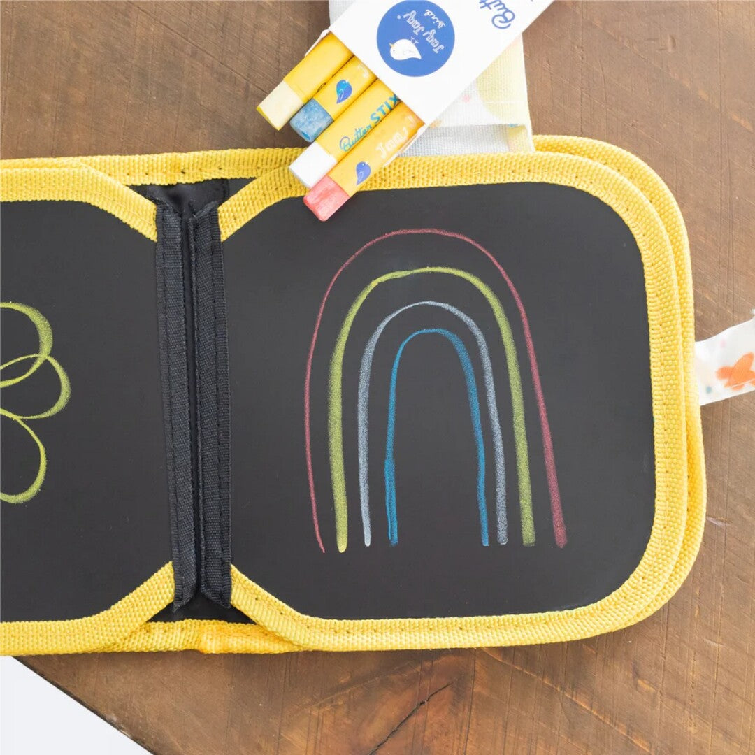 jaq jaq bird uitwisbaar krijtboek mini met markers - zebra  | 2688079 | 4