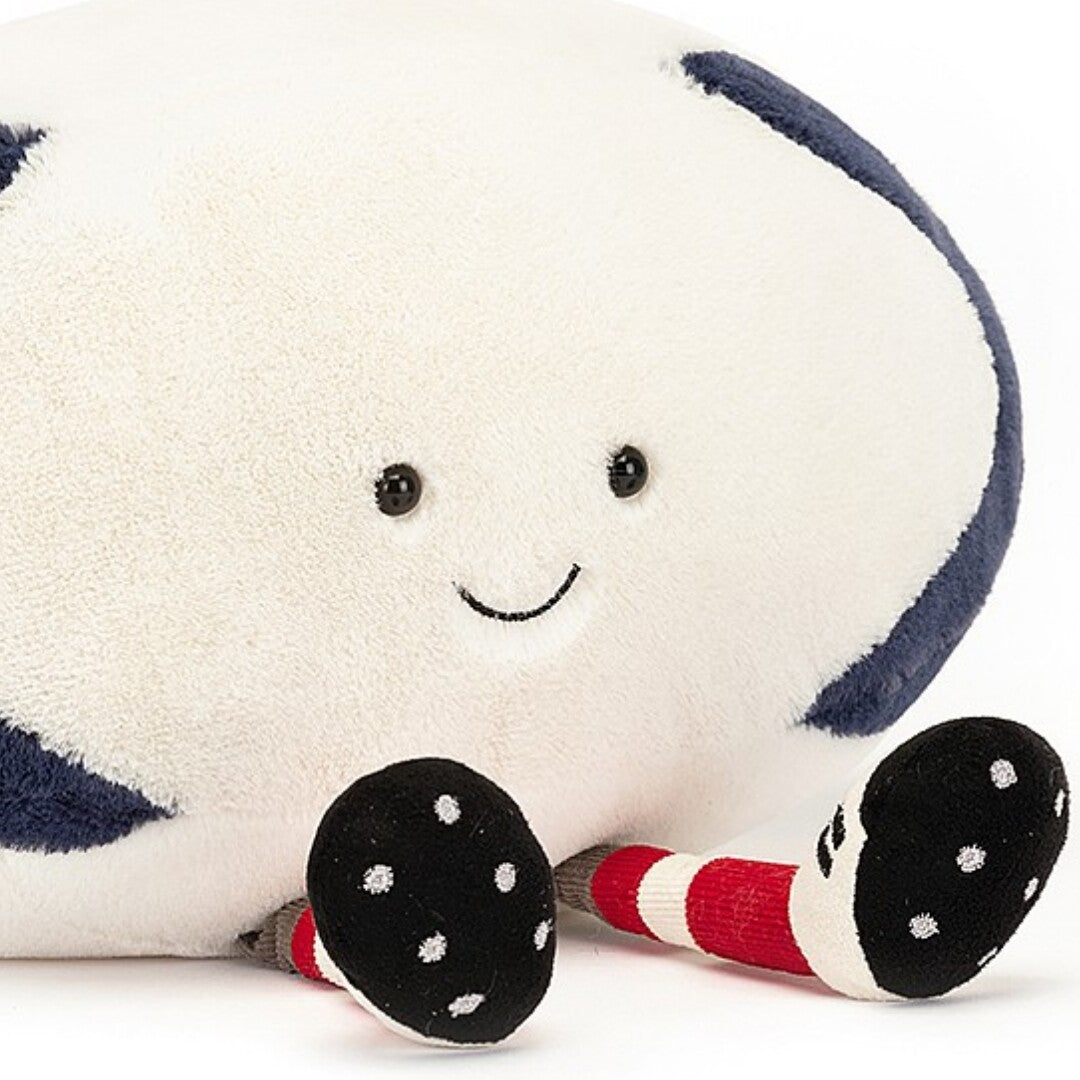 jellycat amuseables knuffel rugbybal - 29 cm | AS2R | 1