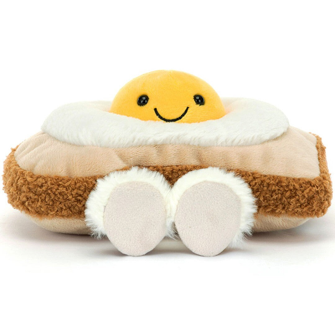 jellycat amuseables knuffelei op brood - 16 cm | A2EGGT | 0