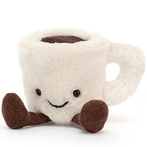 jellycat amuseables knuffelespresso - 10 cm   | A6ECN | 0