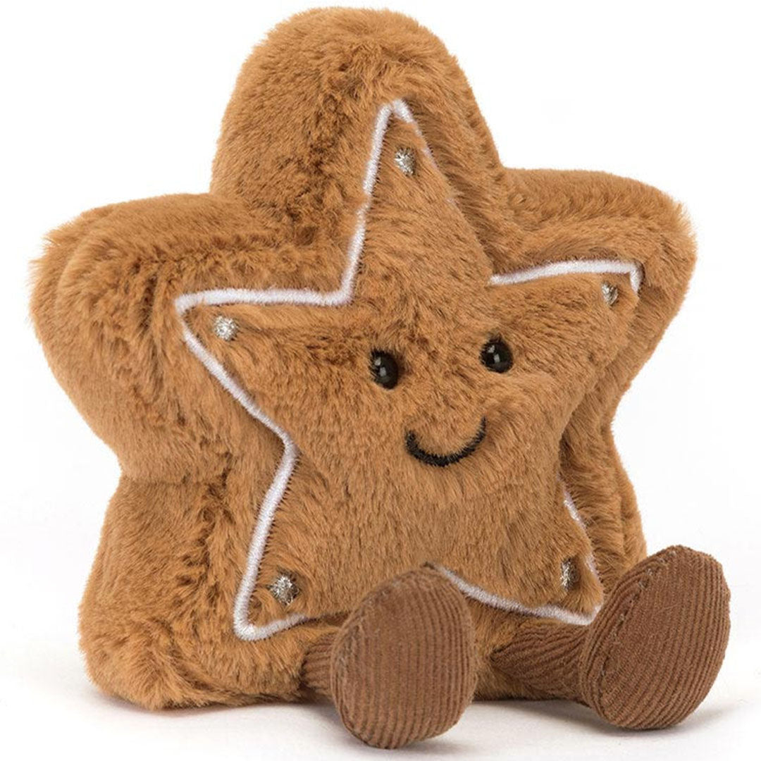 jellycat amuseables knuffelkoekje ster - 13 cm | A6GSC | 0