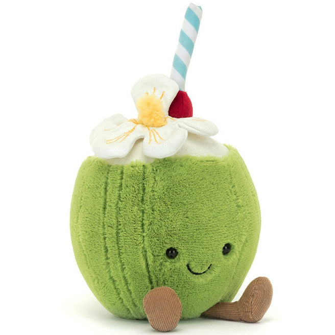 jellycat amuseables knuffelkokosnoot aruba - 15 cm | A2CND | 0