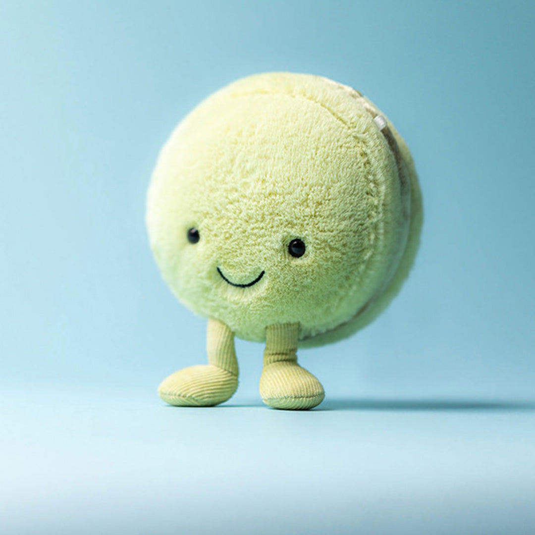 jellycat amuseables knuffelmacaron pistache - 12 cm | A6MACP | 1