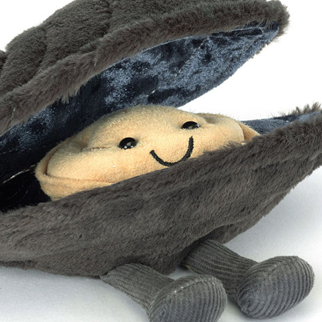 jellycat amuseables knuffelmossel michelle - 17 cm | 6
