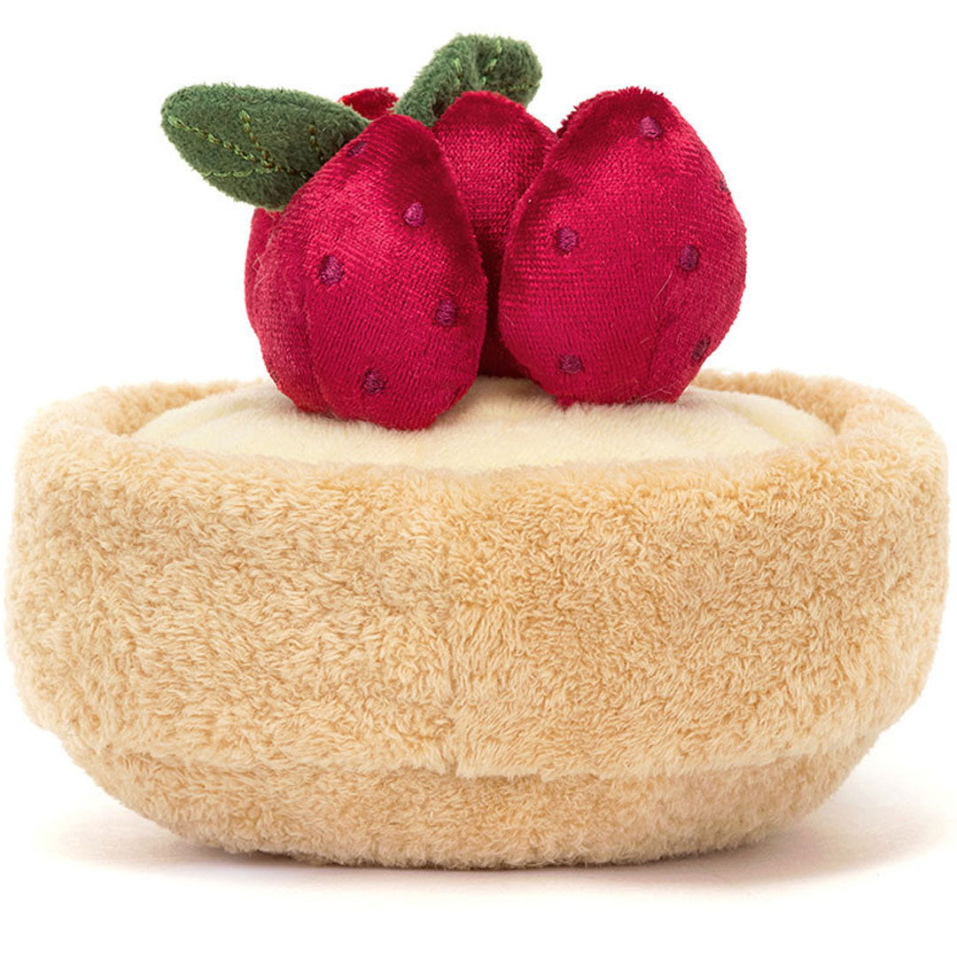 jellycat amuseables knuffeltaartje met aardbeien - 10 cm | A6TAF | 2