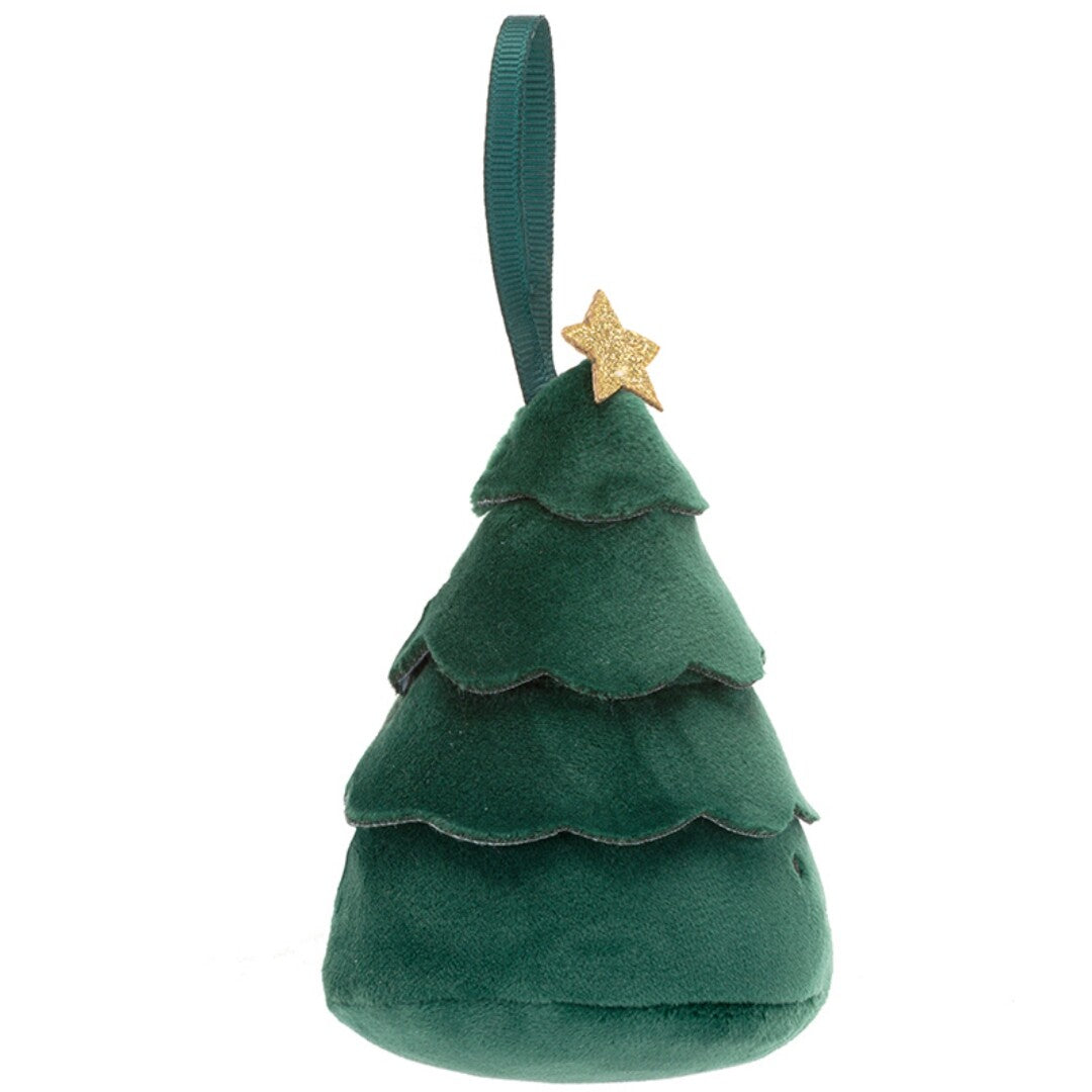 jellycat festive folly kersthanger kerstboom  - 11 cm | FFH6CT NIET AANZETTEN, BH ONTVANGEN | 2