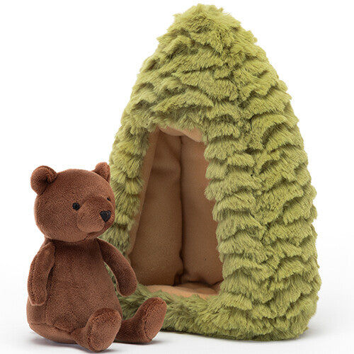 jellycat knuffelbeer en boom - forest fauna bear - 19 cm | FORF2B | 0
