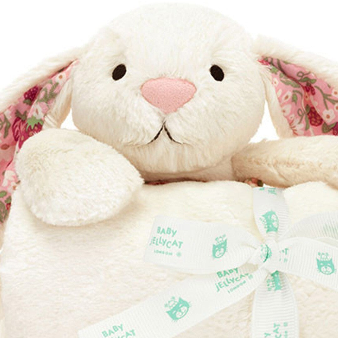 jellycat knuffeldekentje blossom cream konijn - berry - 70 cm | BLNK2MS | 3