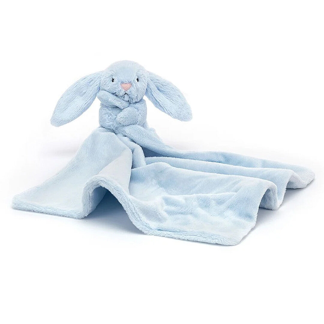 jellycat knuffeldoek bashful blue konijn - 34 cm  | STH4BB | 0