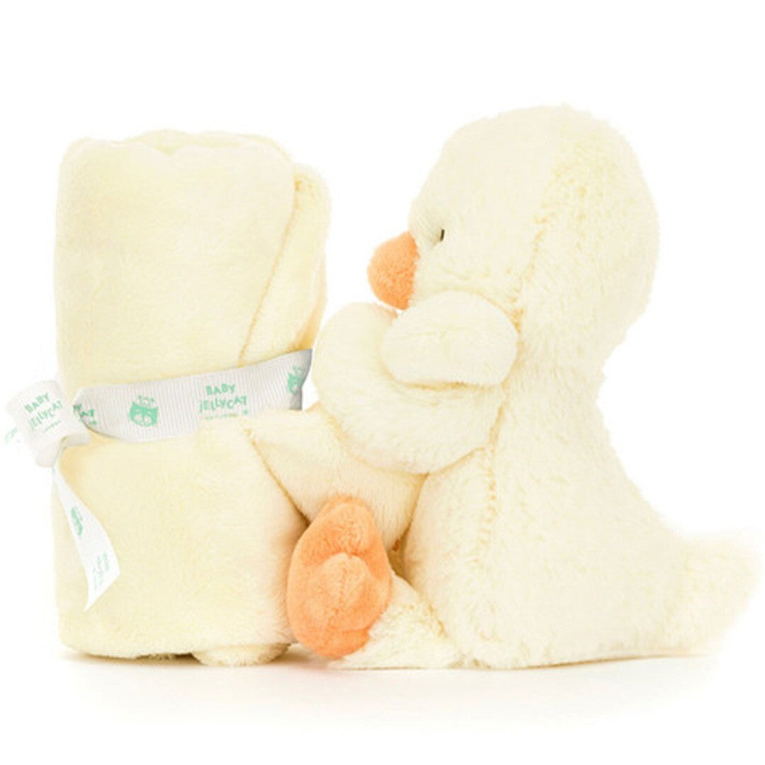 jellycat knuffeldoek bashful eendje - 34 cm | STH4DCK | 2
