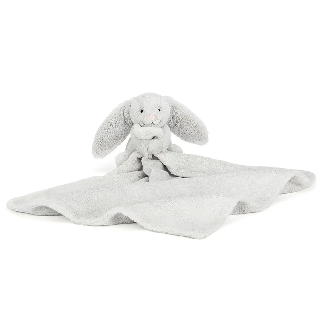 jellycat knuffeldoek bashful silver konijn - 34 cm  | STH4BS | 0