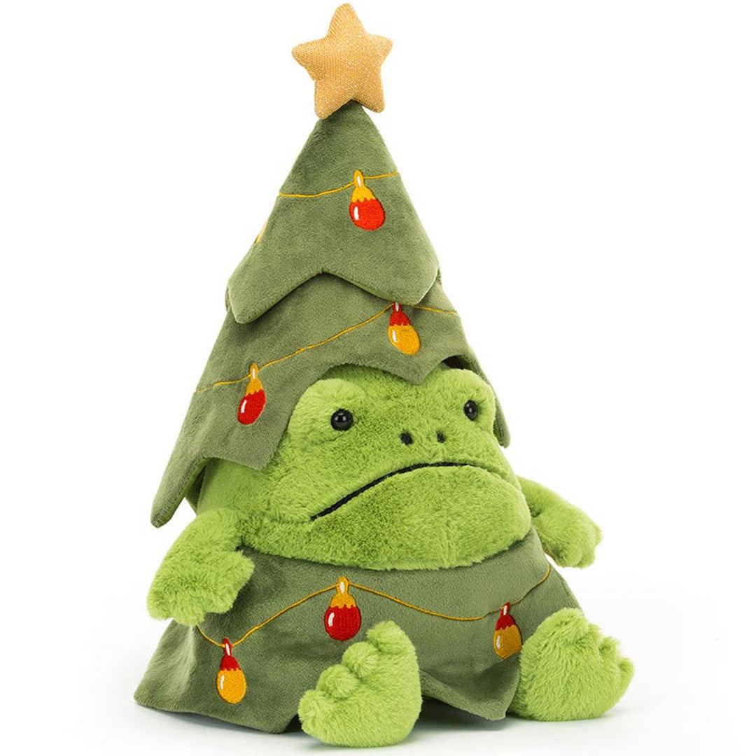 jellycat knuffelkikker ricky kerstboom - 29 cm | 1