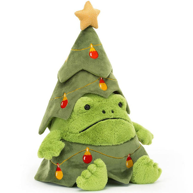 jellycat knuffelkikker ricky kerstboom - 29 cm | 1
