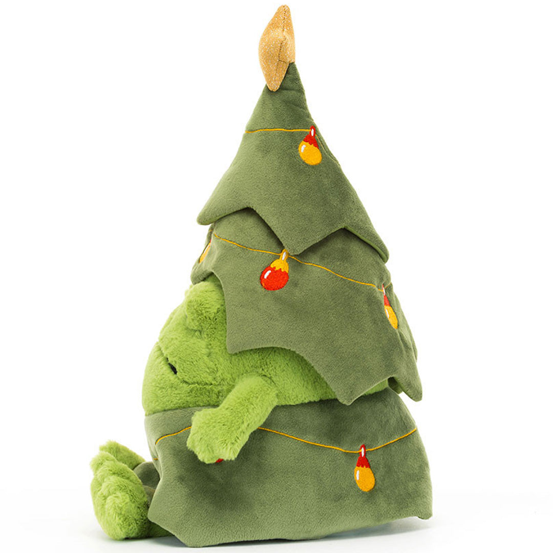 jellycat knuffelkikker ricky kerstboom - 29 cm | 3