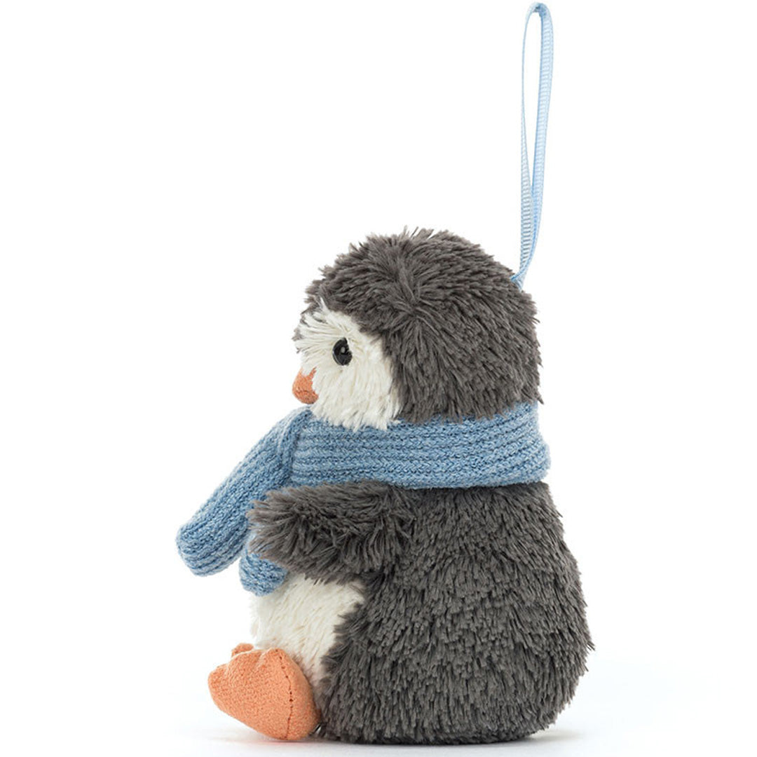 jellycat knuffelpinguïn peanut ornament - 10 cm | 2