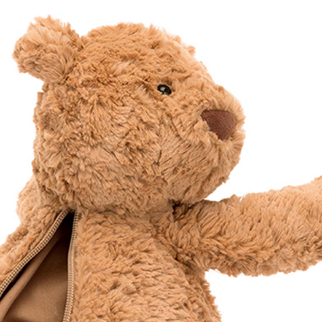 jellycat peuterrugzak bartholomew bear - 31 cm | BAR4BP | 3