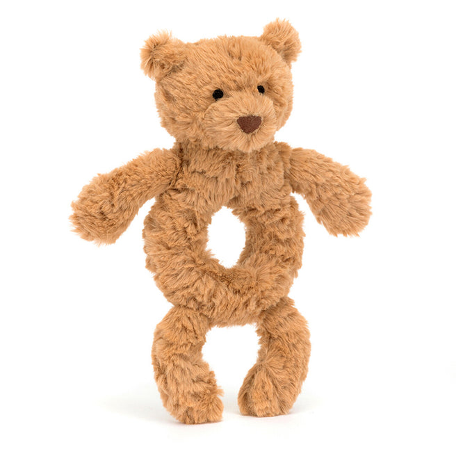 jellycat rammelaar bartholomew beer - 18 cm  | BAR4RR | 0