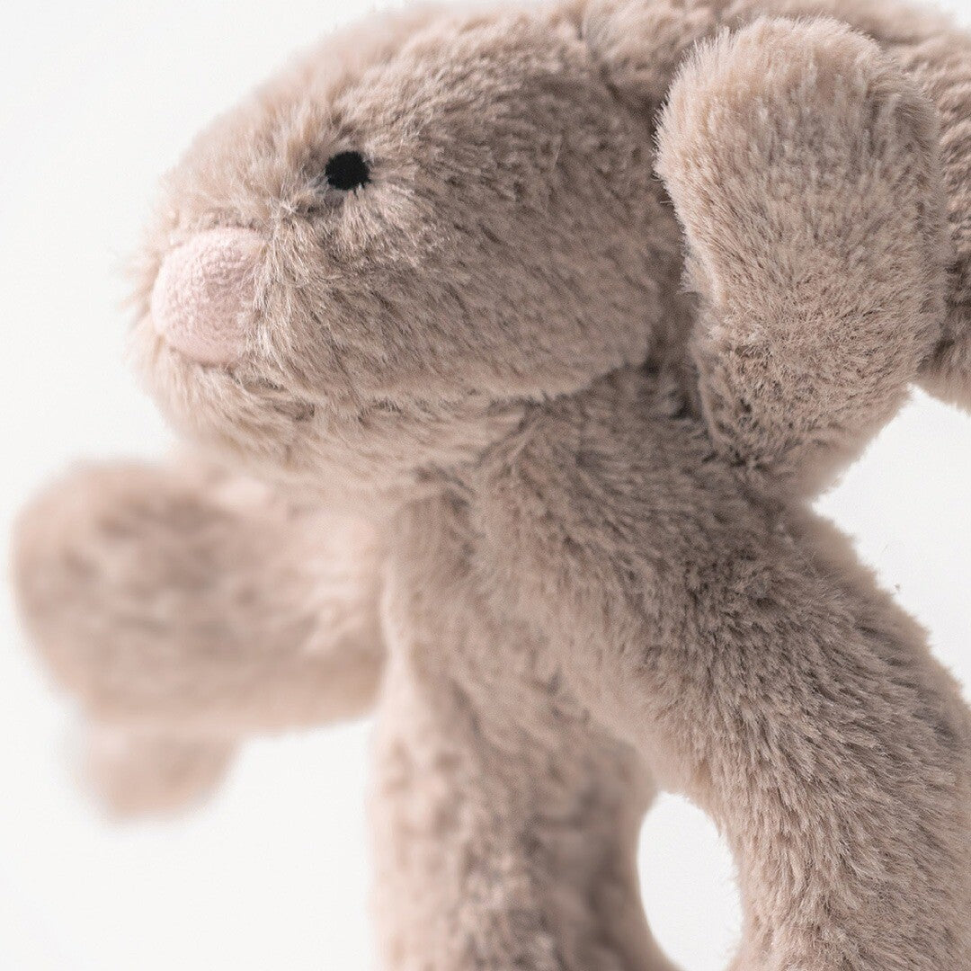 jellycat rammelaar bashful beige konijn - 18 cm  | BRR4B | 1