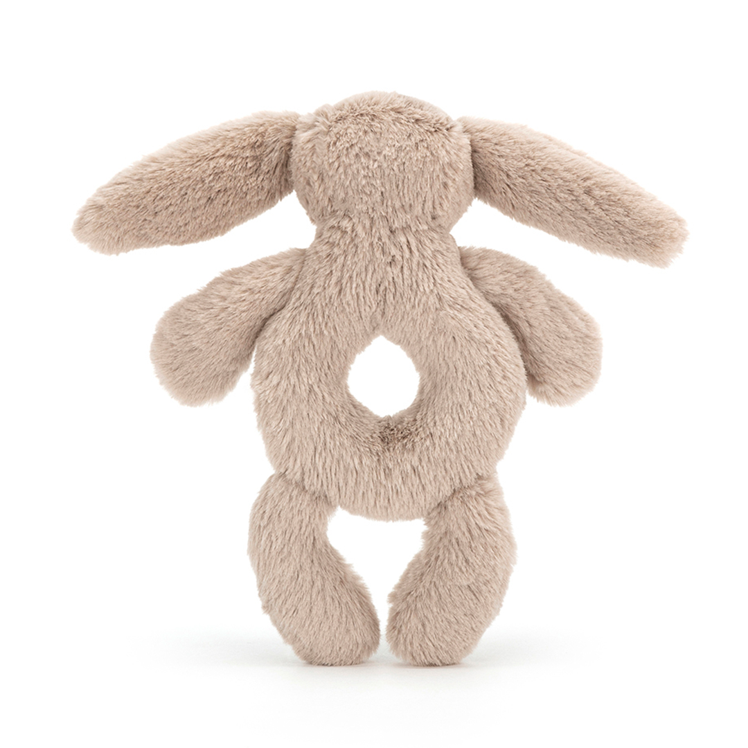 jellycat rammelaar bashful beige konijn - 18 cm  | BRR4B | 2