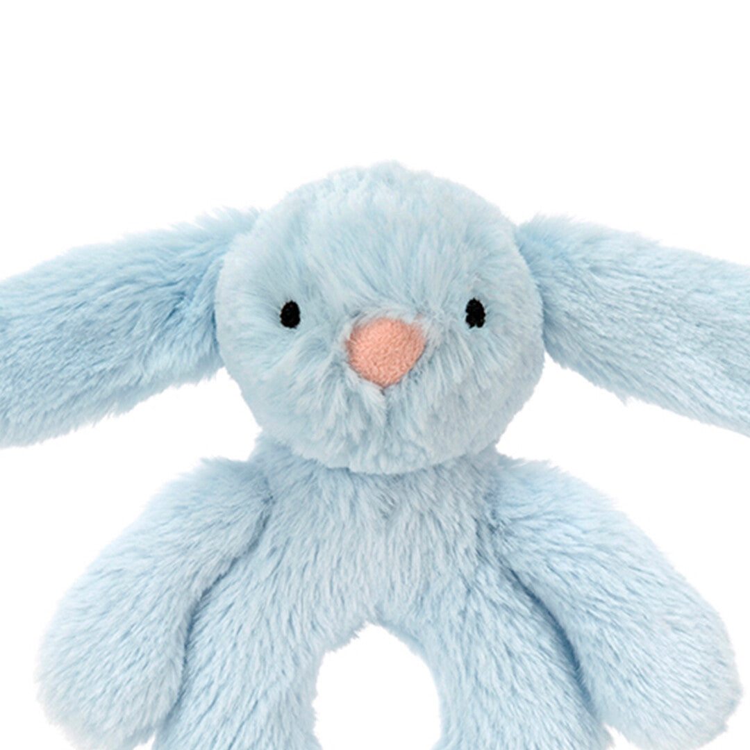 jellycat rammelaar bashful blue konijn - 18 cm  | BRR4BB | 2