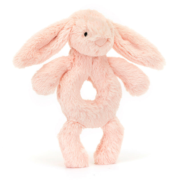 jellycat rammelaar bashful blush konijn - 18 cm  | BRR4BLU | 0