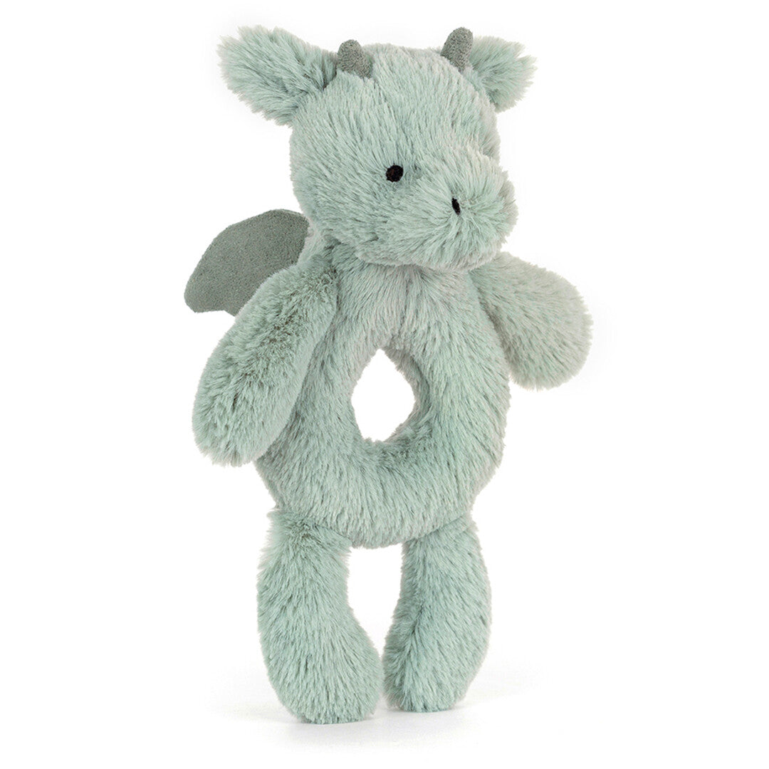 jellycat rammelaar bashful draakje - 18 cm  | BRR4DR | 0