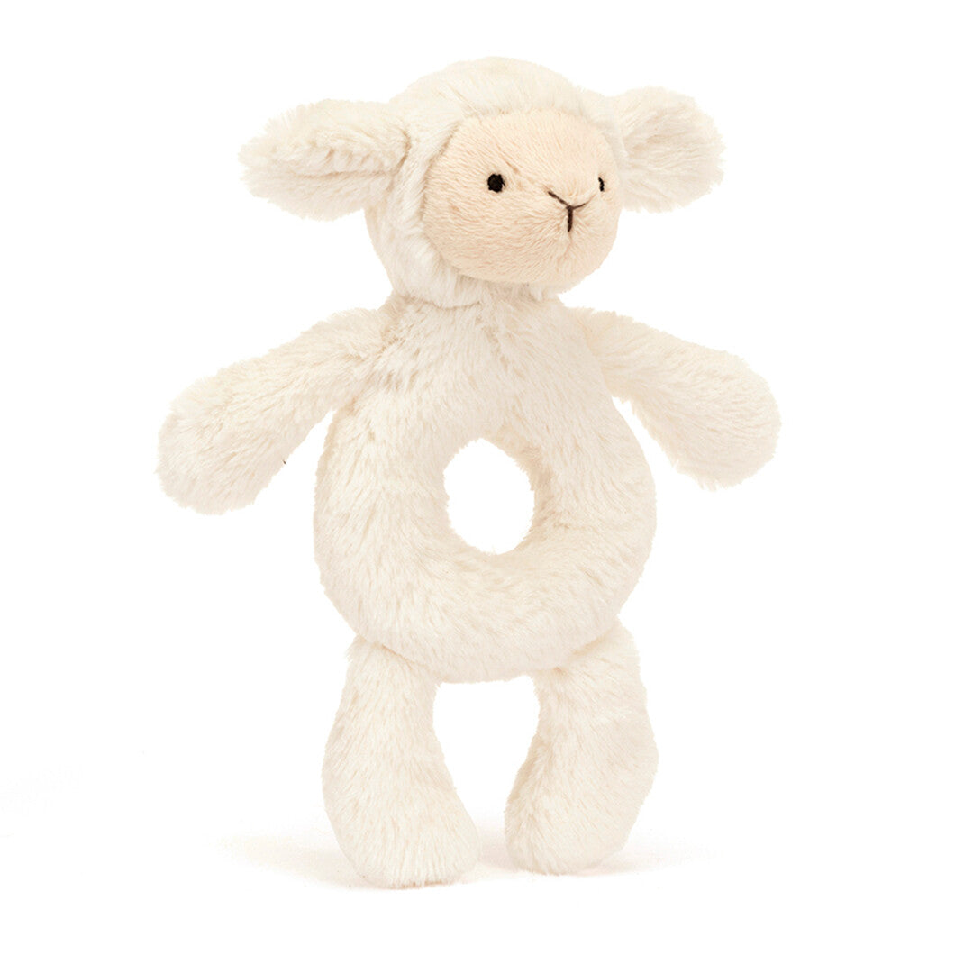 jellycat rammelaar bashful lammetje - 18 cm  | BRR4LAM | 0