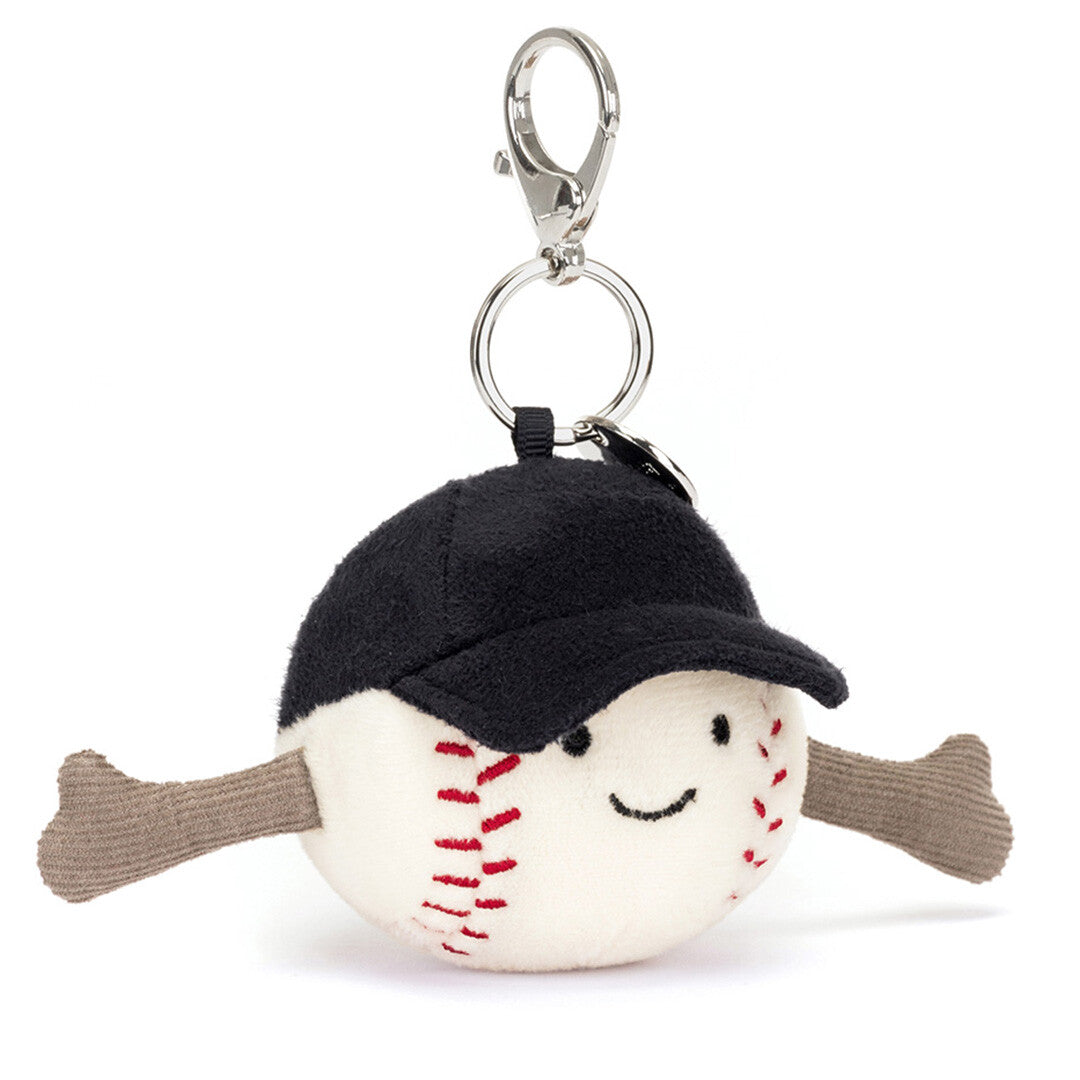 jellycat sleutelhanger amuseables baseball - 12 cm | AS4BSBC | 0