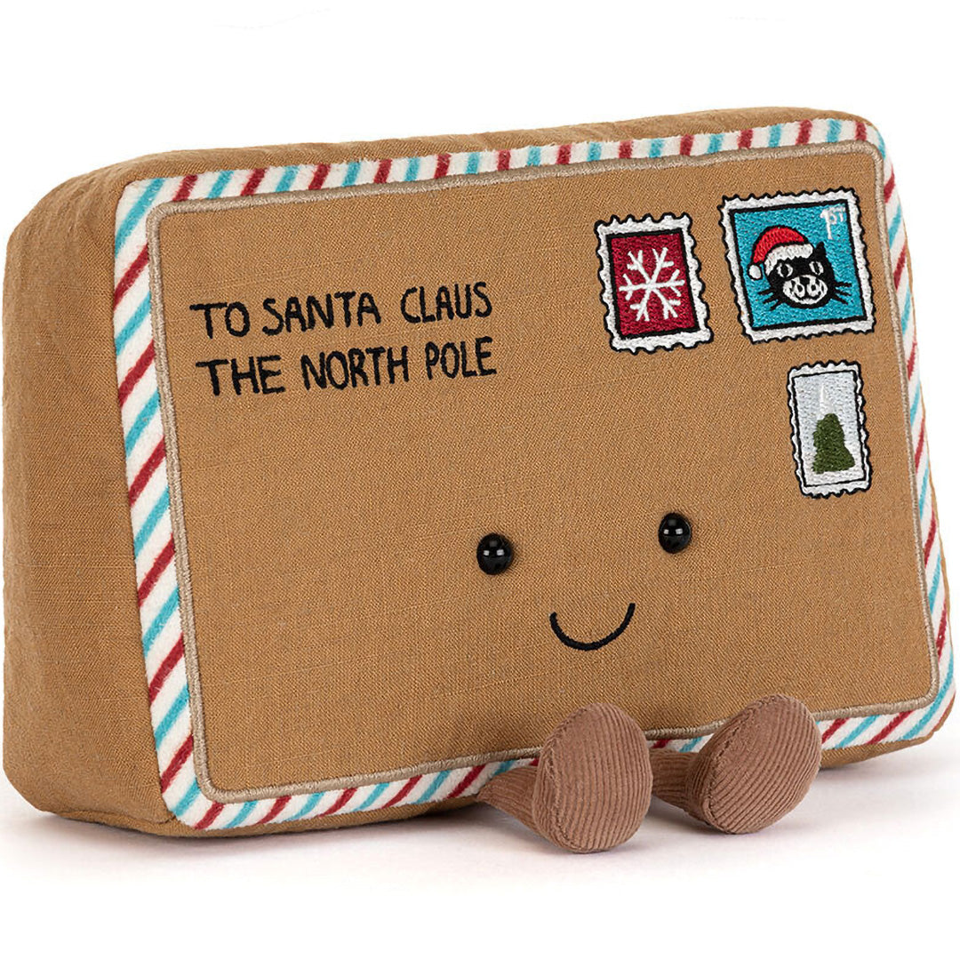 jellycat amuseables knuffelbrief voor de kerstman - 18 cm | A4LTS | 0