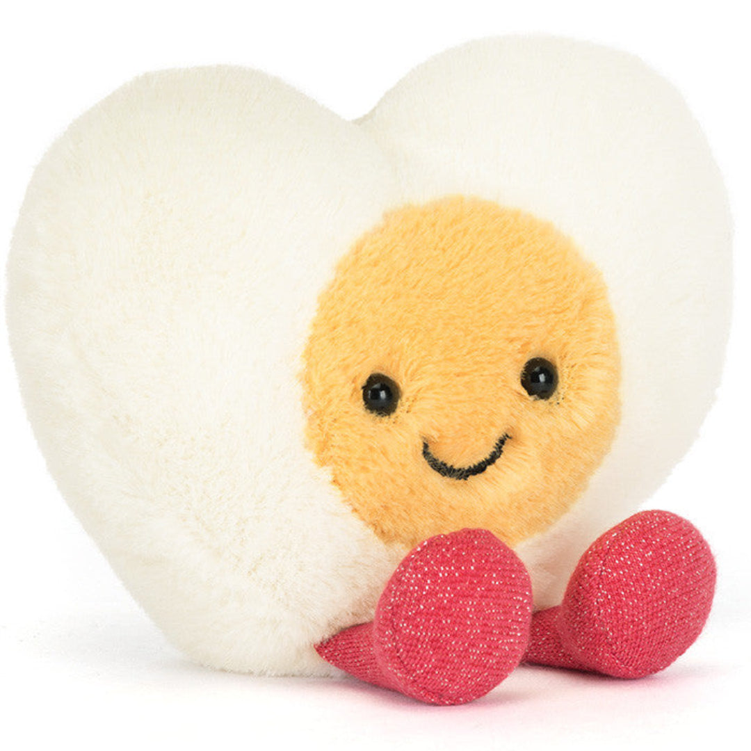 jellycat amuseables knuffelei hardgekookt hartje - 12 cm | A6BEHE | 1