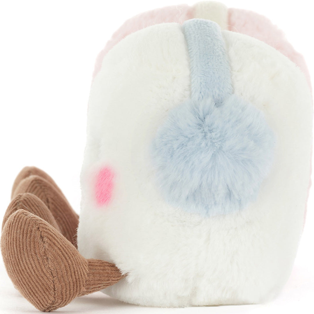 jellycat amuseables knuffelmarshmallows toastie pink and white - 16 cm | A6MPWT | 1