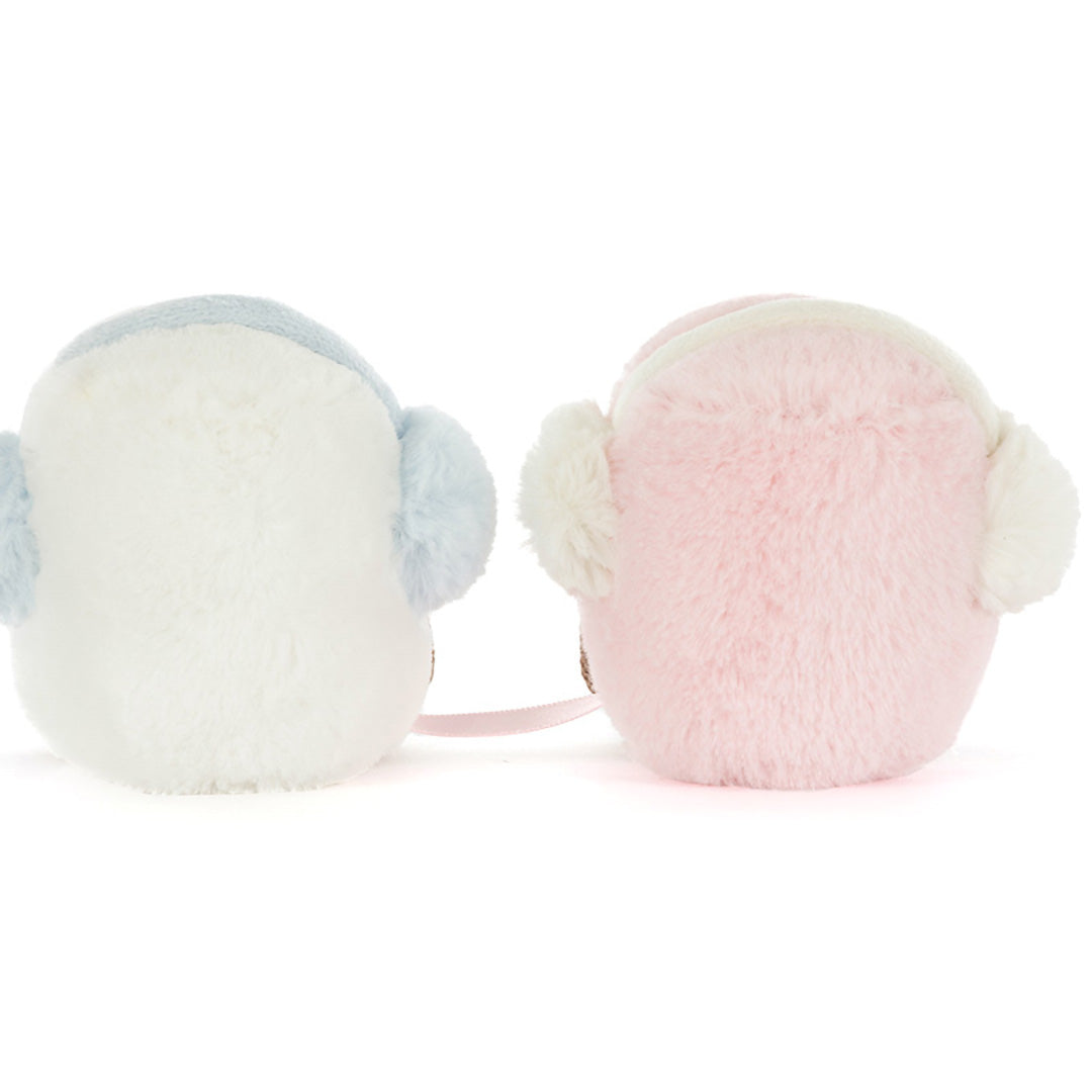jellycat amuseables knuffelmarshmallows toastie pink and white - 16 cm | A6MPWT | 3