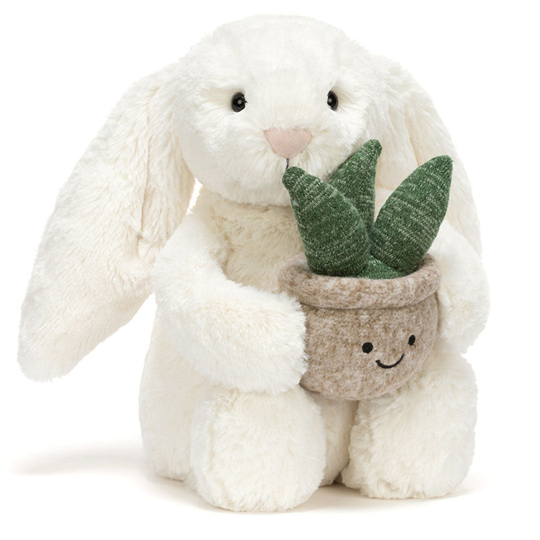 jellycat knuffelkonijn met plant - 31 cm | BB3PLA | 1