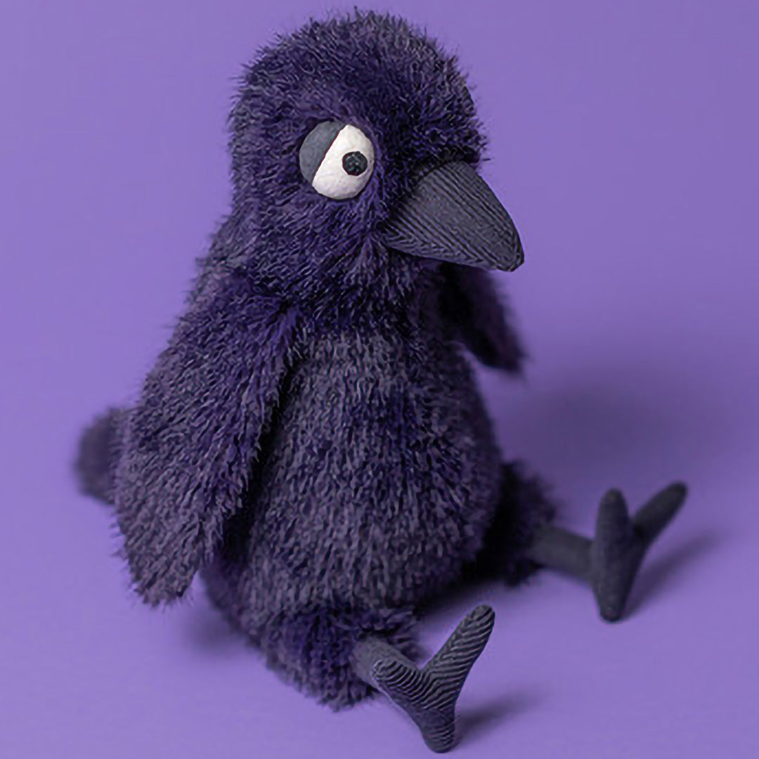 jellycat knuffelkraai hocus - 23 cm | CRO3W | 1