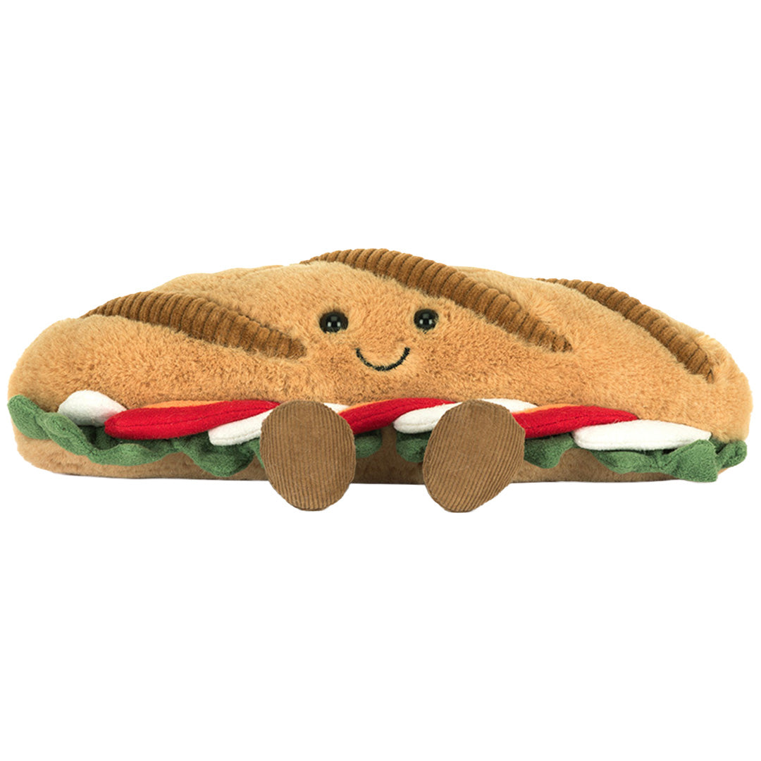 jellycat amuseables knuffelbaguette caprese - 12 cm | A2TMB | 