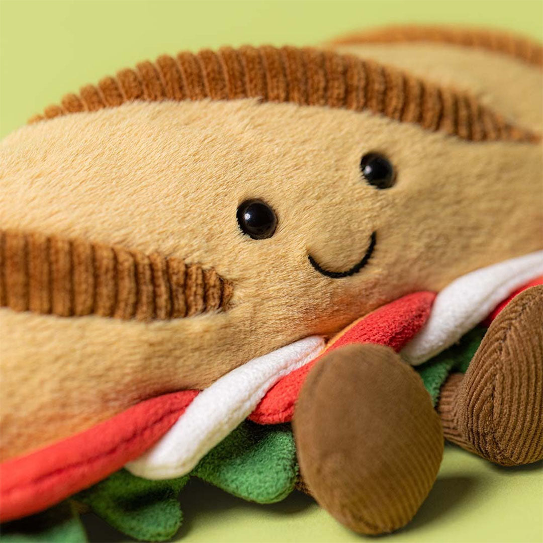 jellycat amuseables knuffelbaguette caprese - 12 cm | A2TMB |  2