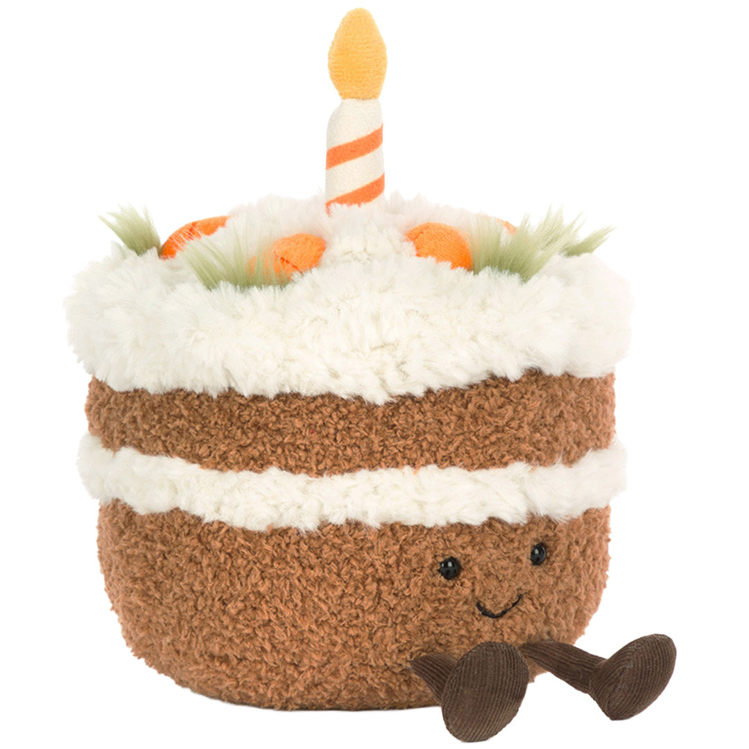 jellycat amuseables knuffelgebakje carrot cake - 15 cm | A2CRTC | 1