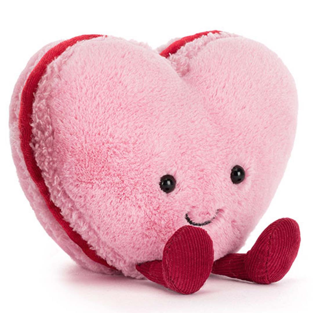 jellycat amuseables knuffel macaron hartje colette - 13 cm | A4MACHP | 1