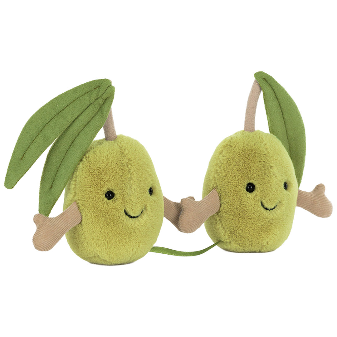 jellycat amuseables knuffelolijven pair of olives - 14 cm | A6OLI | 3